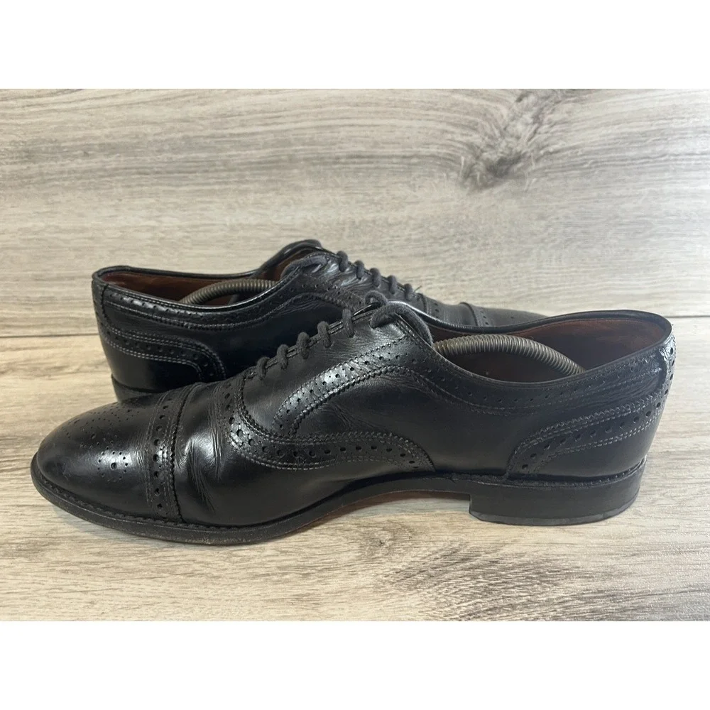 Allen Edmonds Strand 6115 Sz 12‎ D Cap Toe Oxford Dress Shoes Black Leather